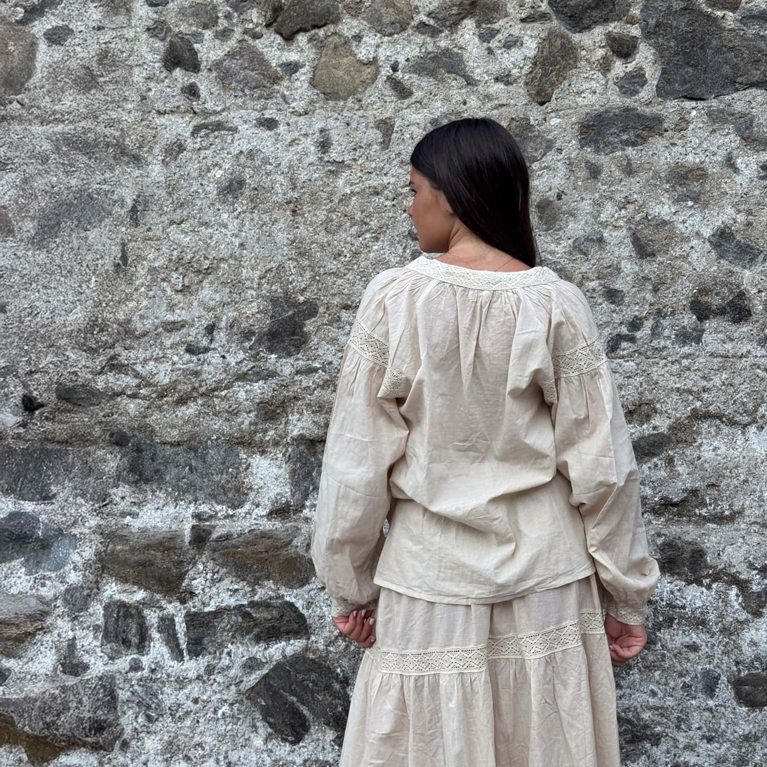 Julieta Shirt - Women - CC Cotton Cambric - S056 Sandy Powder - n°74 E - Shop - 7400000137443