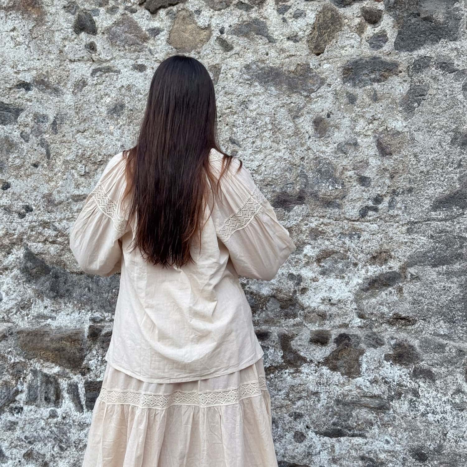 Julieta Shirt - Women - CC Cotton Cambric - S056 Sandy Powder - n°74 E - Shop - 7400000137443