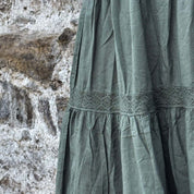 Julieta Long Skirt  - Women - CC Cotton Cambric - S021 Dark Green Grey