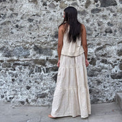 Julieta Long Skirt  - Women - CC Cotton Cambric - S056 Sandy Powder