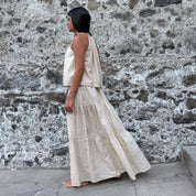 Julieta Long Skirt  - Women - CC Cotton Cambric - S056 Sandy Powder