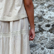 Julieta Long Skirt  - Women - CC Cotton Cambric - S056 Sandy Powder