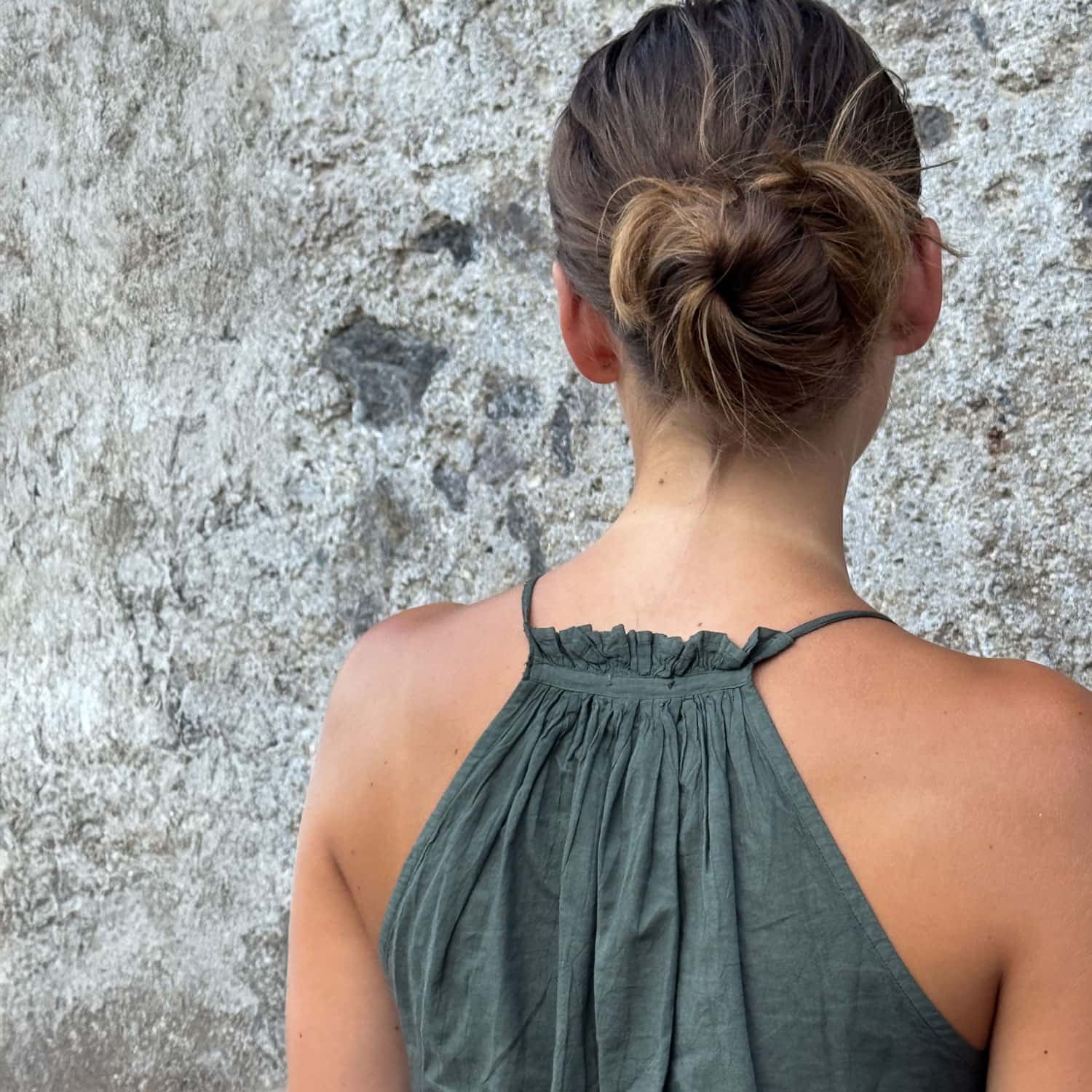 Julieta Top - Women - CC Cotton Cambric - S021 Dark Green Grey - n°74 E - Shop - 7400000137441