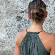 Julieta Top - Women - CC Cotton Cambric - S021 Dark Green Grey - n°74 E - Shop - 7400000137441