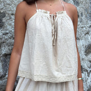 Julieta Top - Women - CC Cotton Cambric - S056 Sandy Powder - n°74 E - Shop - 7400000137439