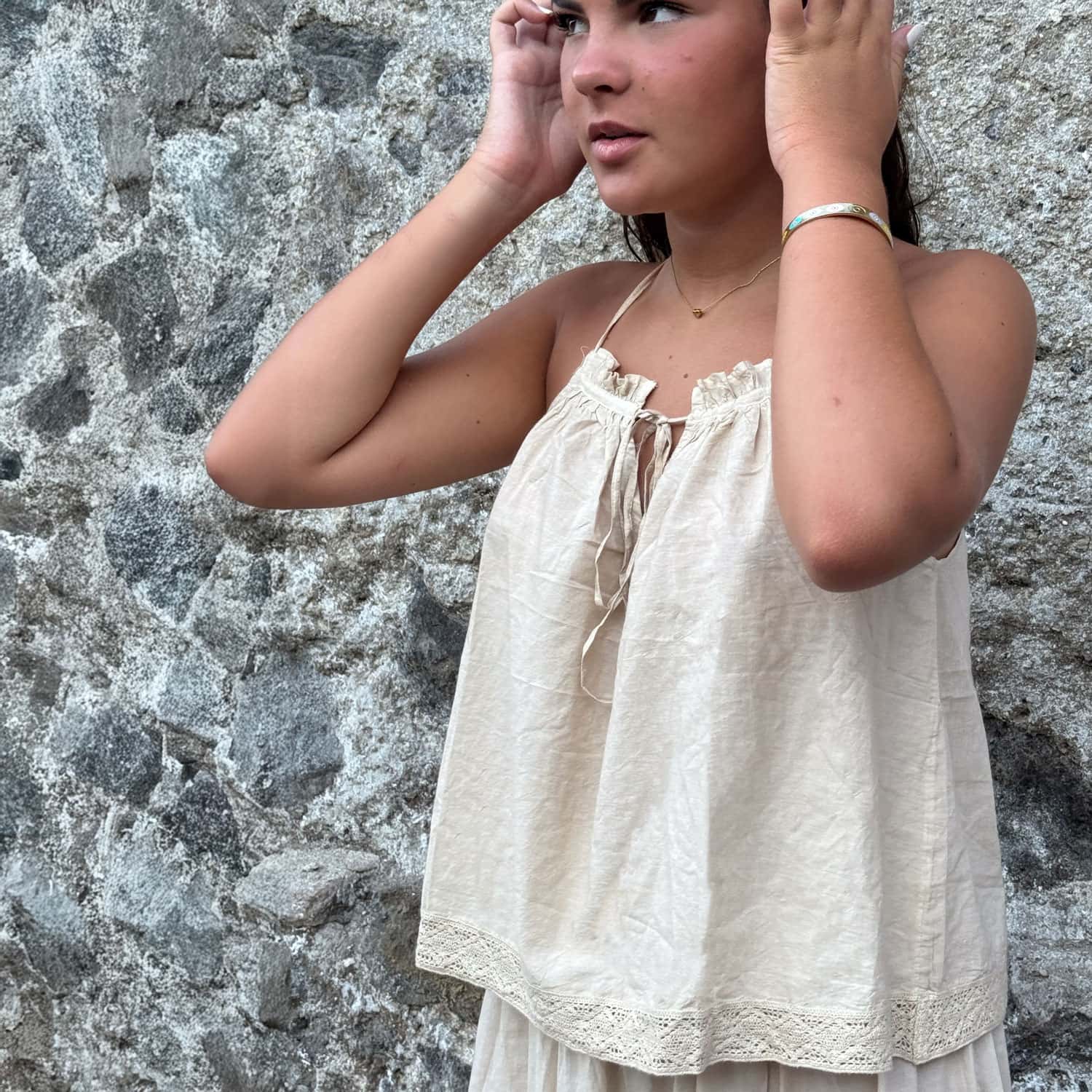 Julieta Top - Women - CC Cotton Cambric - S056 Sandy Powder - n°74 E - Shop - 7400000137439