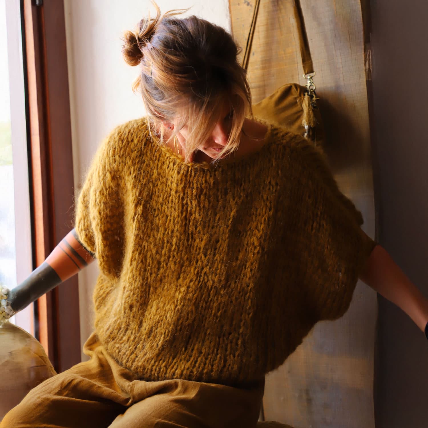 Lea Jumper - Women - MO Mohair - S050 Antique Bronze