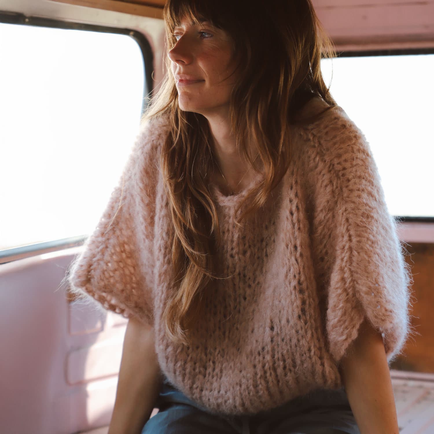 Lea Jumper - Women - MO Mohair - S054 Nude Brown - n°74 E - Shop - 7400000137543