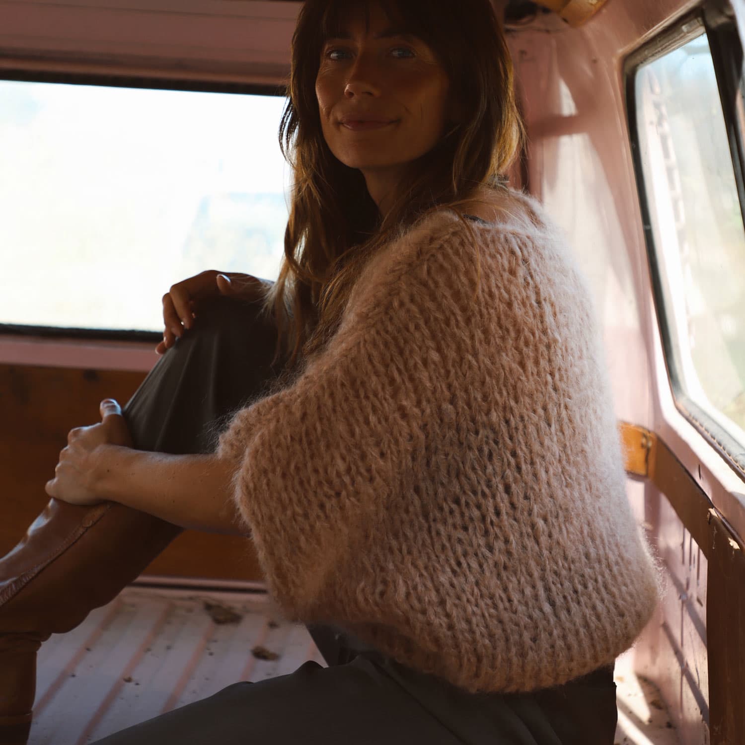 Lea Jumper - Women - MO Mohair - S054 Nude Brown - n°74 E - Shop - 7400000137543