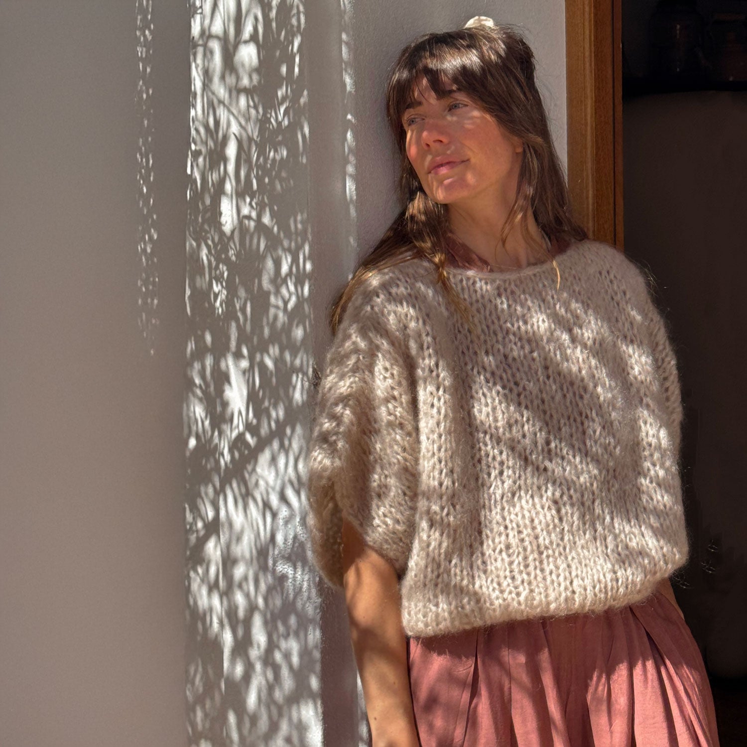 Lea Jumper - Women - MO Mohair - S018 Powder