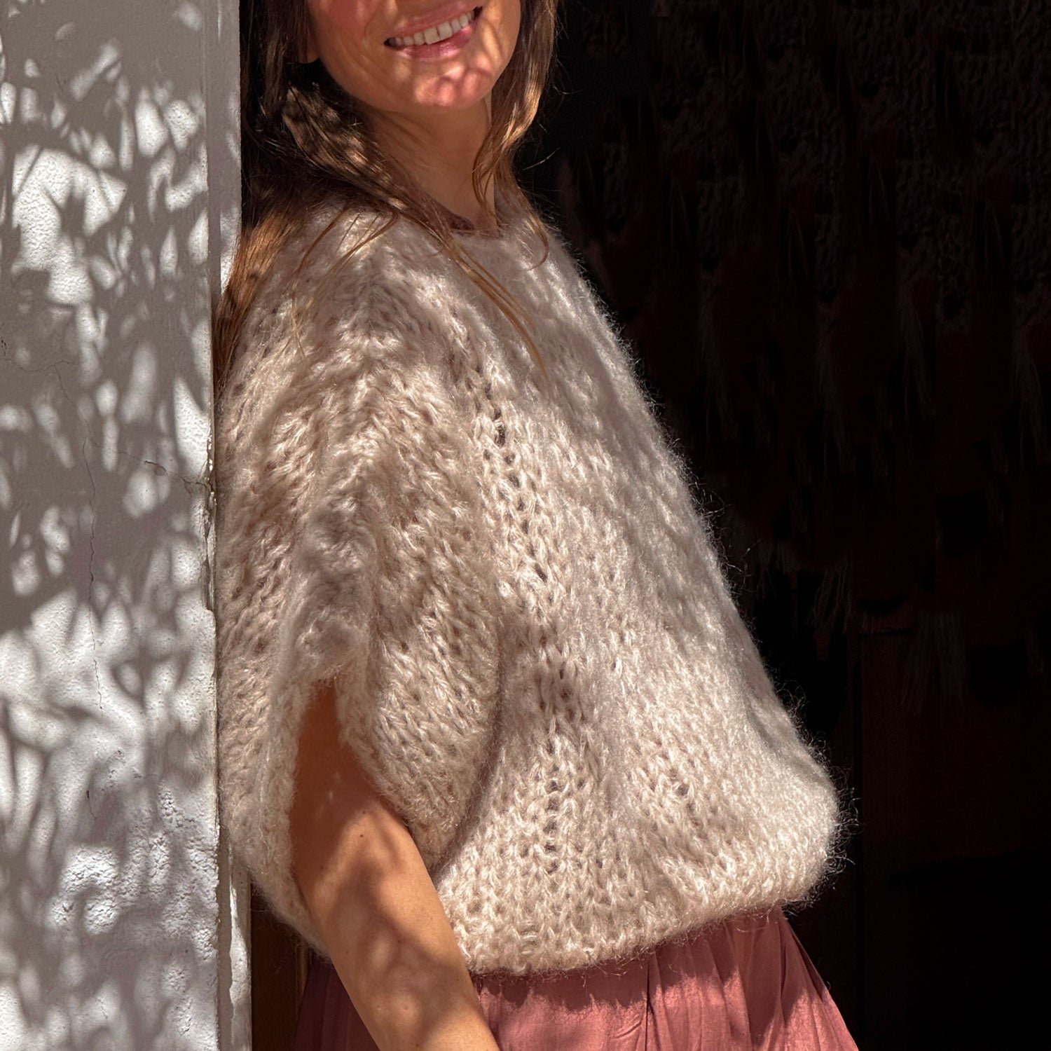 Lea Jumper - Women - MO Mohair - S018 Powder