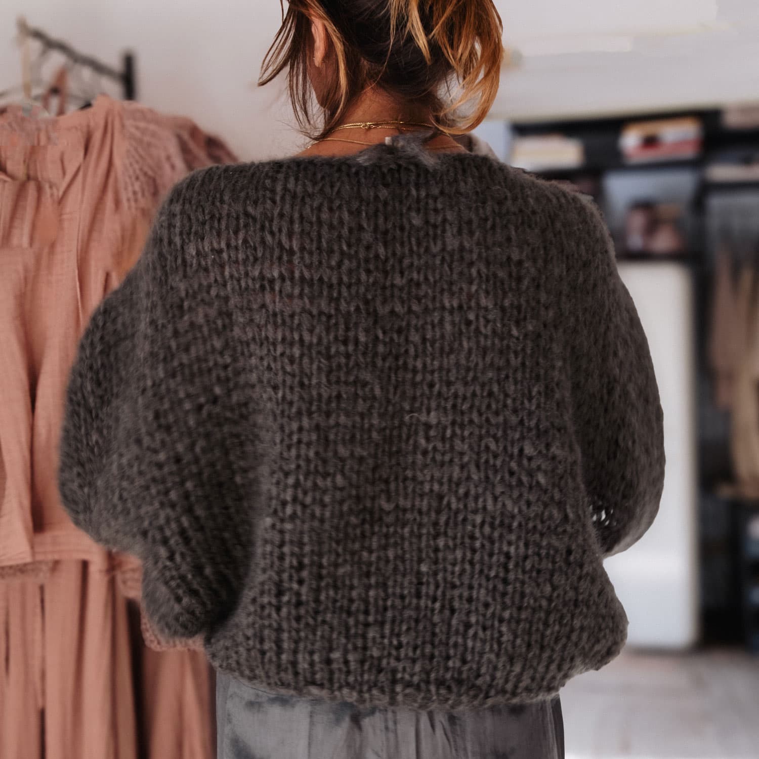 Lea Jumper - Women - MO Mohair - S045 Stone Grey