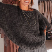 Lea Jumper - Women - MO Mohair - S045 Stone Grey