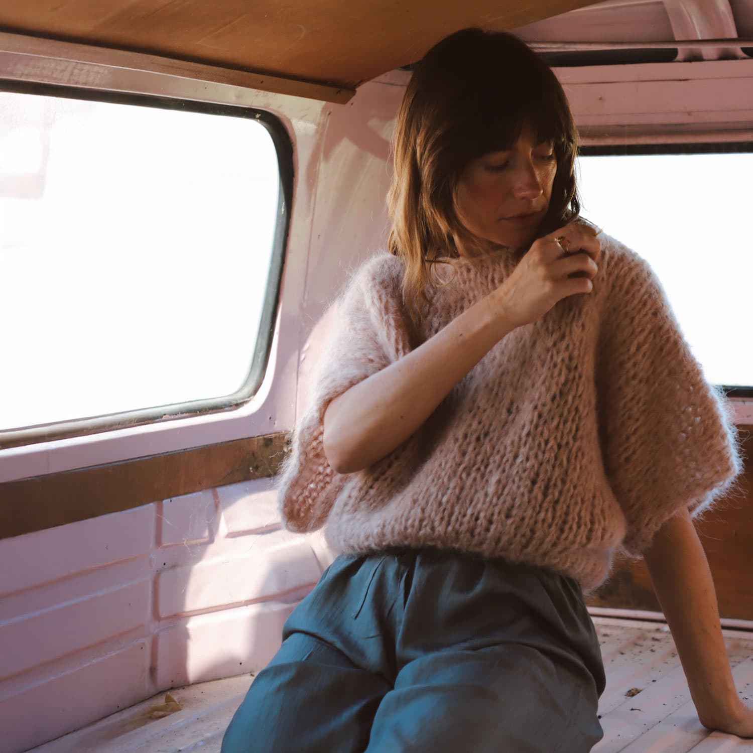 Lea Jumper - Women - MO Mohair - S054 Nude Brown