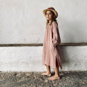 Lina Long Dress - Kids - DS Double Saloo - S007 Dusty Pink - n°74 E - Shop - 7400000136792