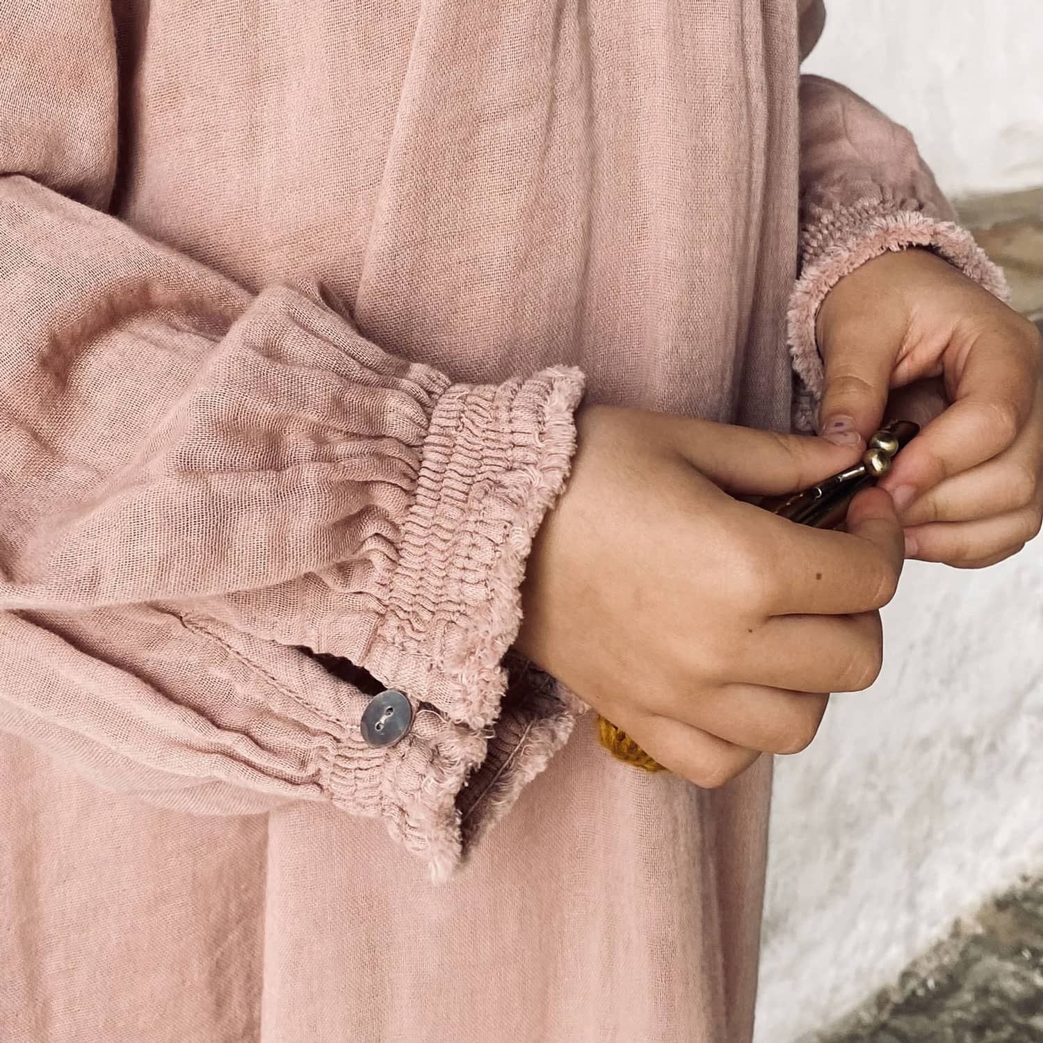 Lina Long Dress - Kids - DS Double Saloo - S007 Dusty Pink - n°74 E - Shop - 7400000136792