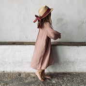 Lina Long Dress - Kids - DS Double Saloo - S007 Dusty Pink - n°74 E - Shop - 7400000136792
