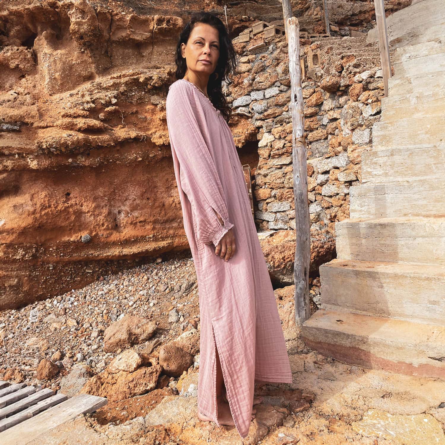 dusty pink long sleeve maxi dress long sleeve maxi floral dress Dusty Pink Floral Maxi Dress