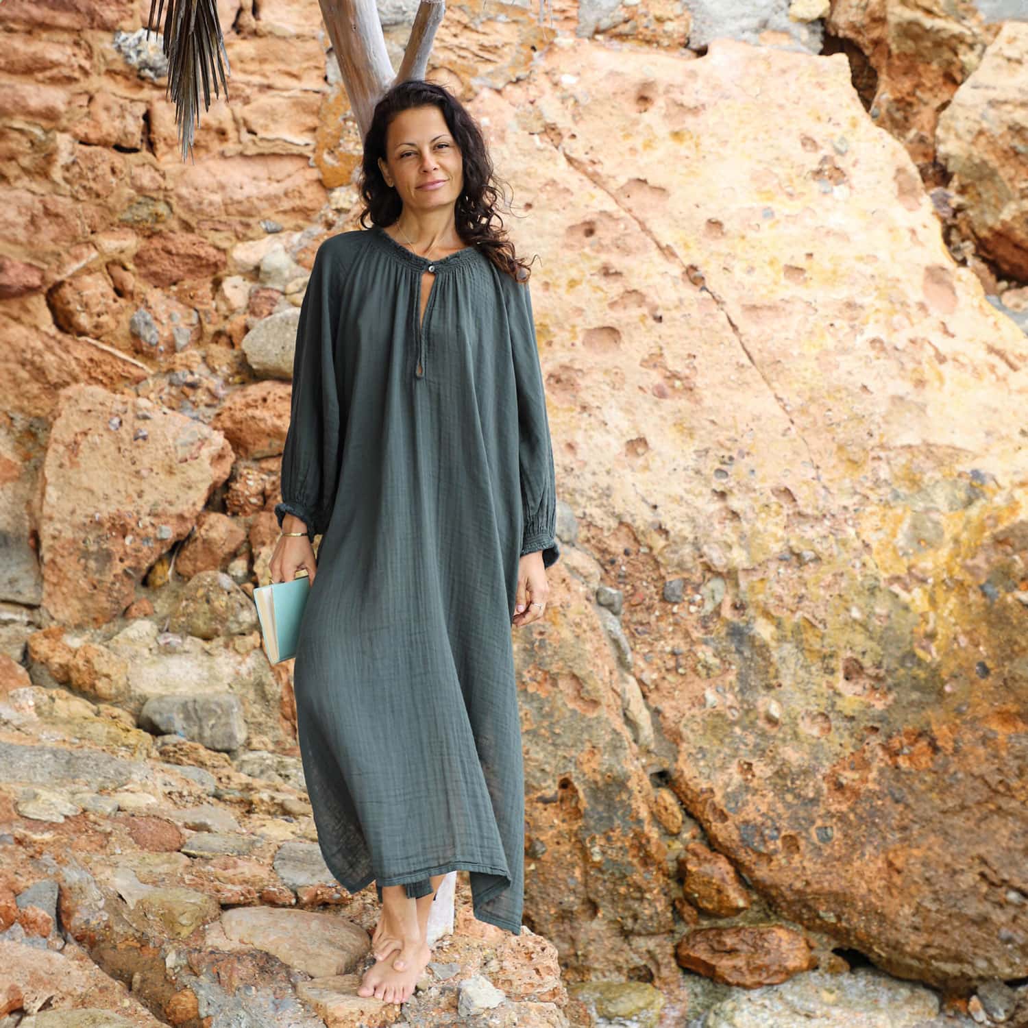 Lina Long Dress - Women - DS Double Saloo - S021 Dark Grey - n°74 E - Shop - 7400000136804