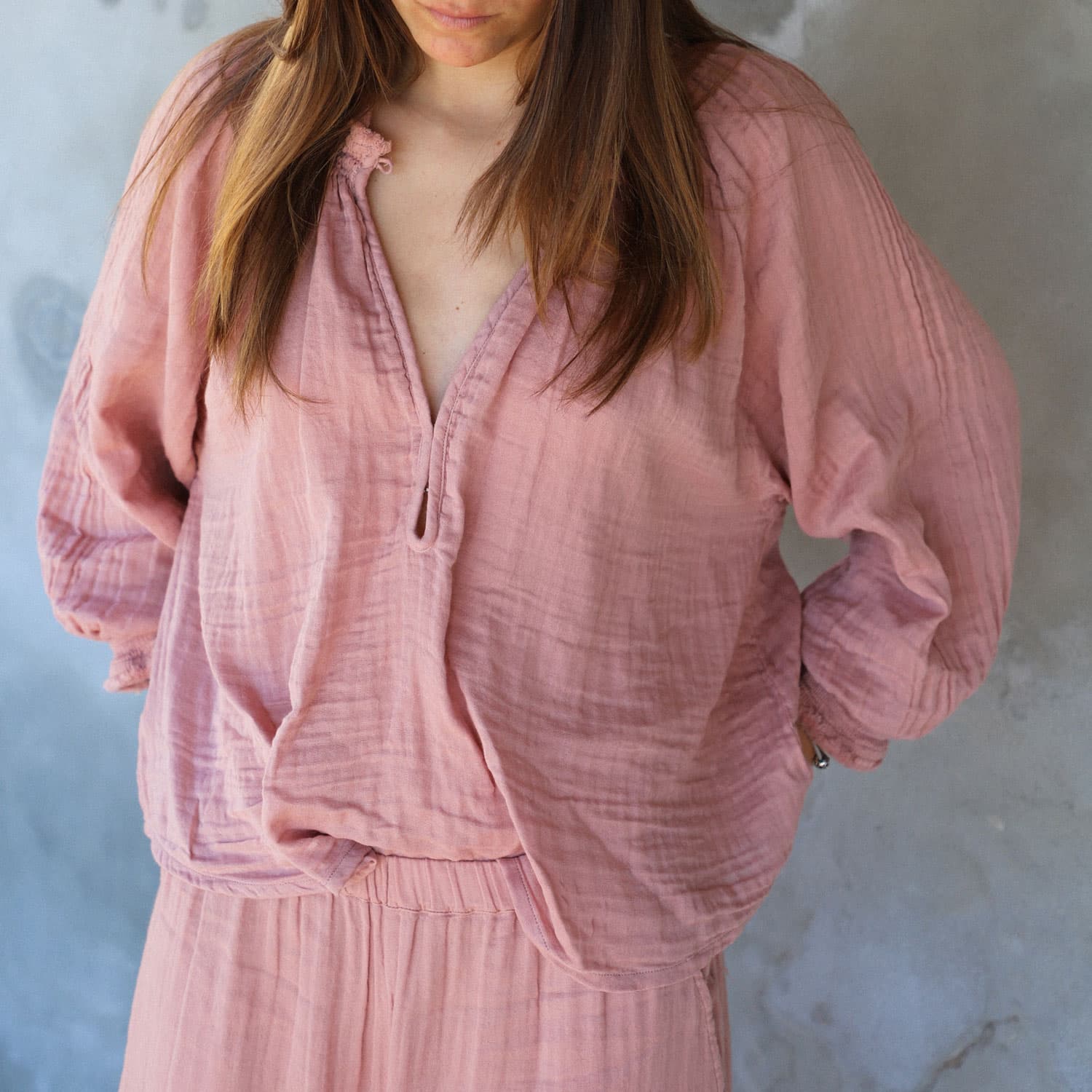 Lina Shirt - Women - DS Double Saloo - S007 Dusty Pink - n°74 E - Shop - 7400000137198