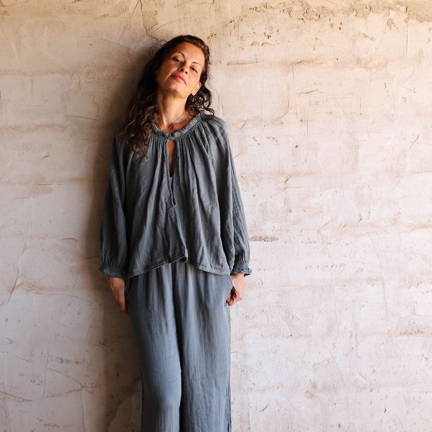 Lina Shirt - Women - DS Double Saloo - S032 Ice blue - n°74 E - Shop - 7400000136812