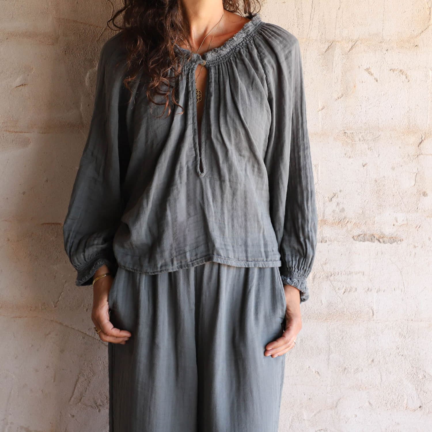 Lina Shirt - Women - DS Double Saloo - S032 Ice blue - n°74 E - Shop - 7400000136812