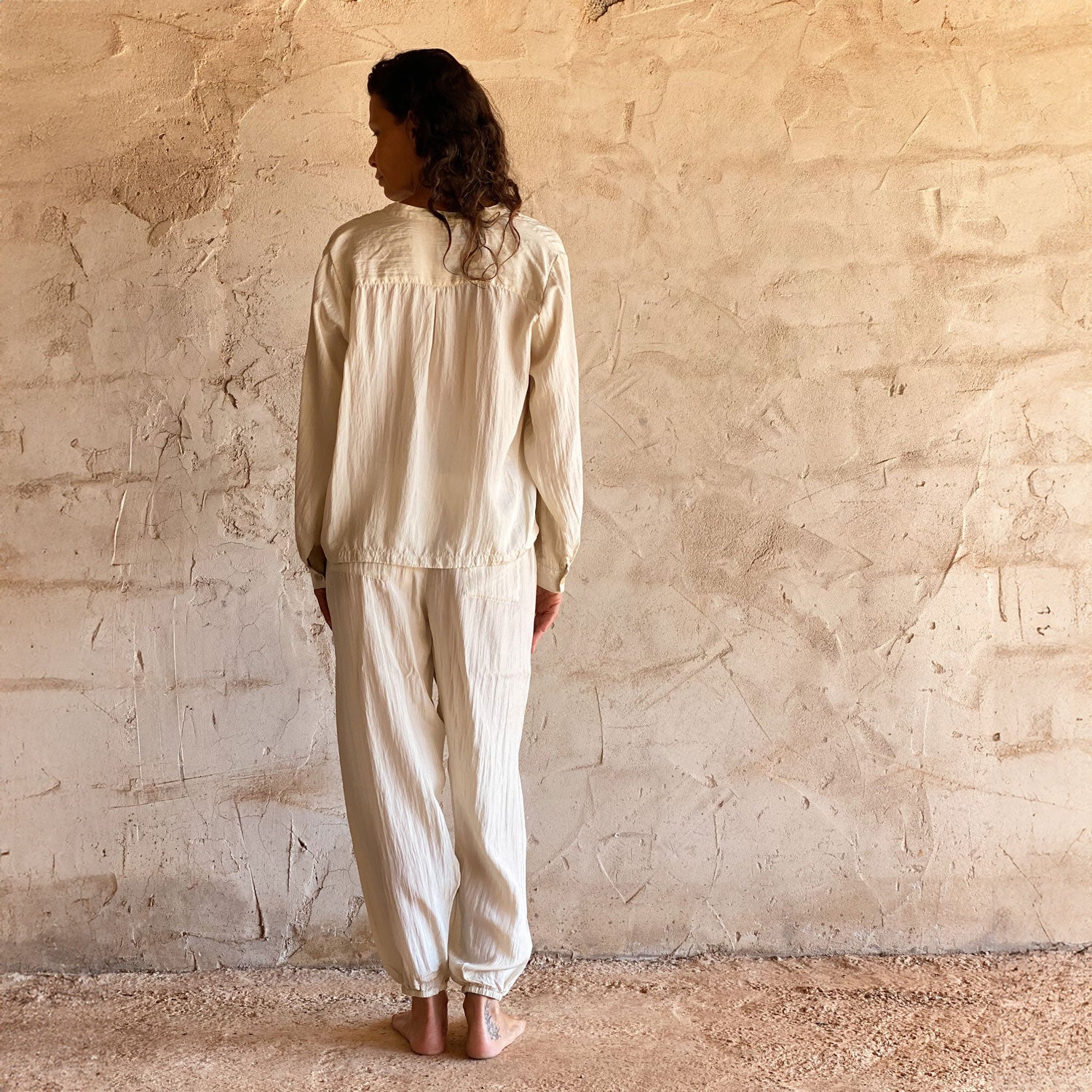 Lisa Shirt - Women - HS Habotai Silk 40 - S000 Natural - n°74 E - Shop - 7400000136834