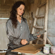 Lisa Shirt - Women - HS Habotai Silk 40 - S045 Stone Grey