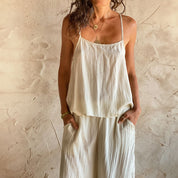 Maya Pants - Women - HS Habotai Silk 40 - S000 Natural - n°74 E - Shop - 7400000137004