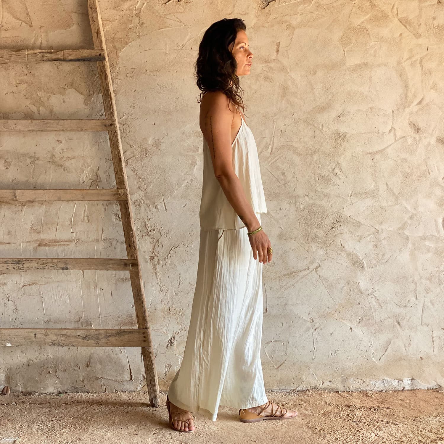 Maya Pants - Women - HS Habotai Silk 40 - S000 Natural - n°74 E - Shop - 7400000137004