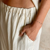 Maya Pants - Women - HS Habotai Silk 40 - S000 Natural - n°74 E - Shop - 7400000137004