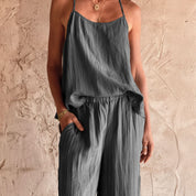 Maya Pants - Women - HS Habotai Silk 40 - S045 Stone Grey