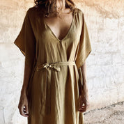 Mellina Dress - Women - HS Habotai Silk 40 - S050 Antique Bronze - n°74 E - Shop - 7400000136587