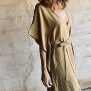 Mellina Dress - Women - HS Habotai Silk 40 - S050 Antique Bronze - n°74 E - Shop - 7400000136587