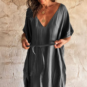 Mellina Dress - Women - HS Habotai Silk 40 - S045 Stone Grey