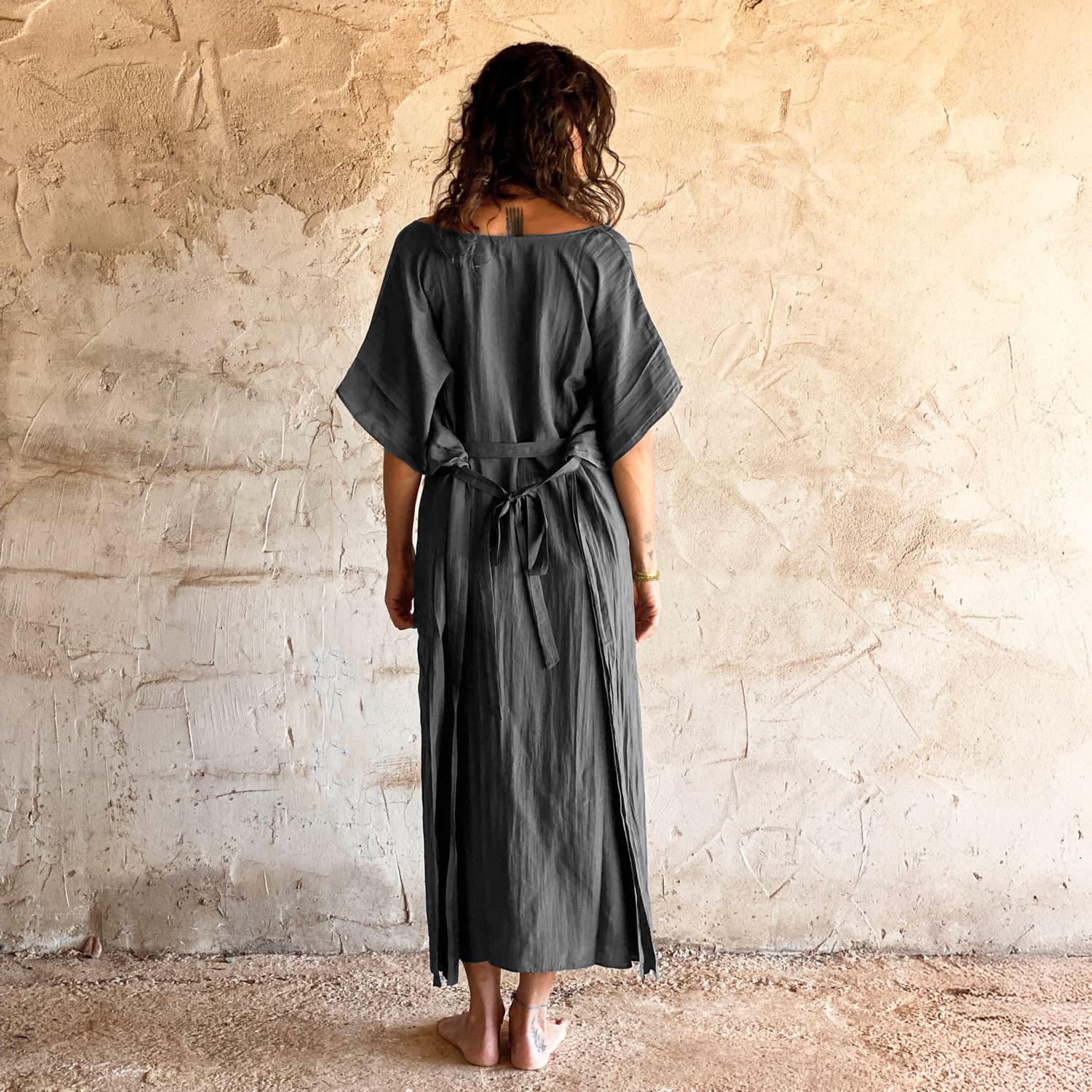 Mellina Dress - Women - HS Habotai Silk 40 - S045 Stone Grey