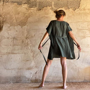 Mellina Short Dress - Women - HS Habotai Silk - S021 Dark Grey - n°74 E - Shop - 7400000136831