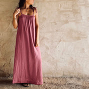 Mia Long Dress - Women - DS Double Saloo - S042 Baobab Rose - n°74 E - Shop - 7400000083387