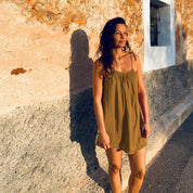 Mia Short Dress - Women - DS Double Saloo - S050 Antique Bronze - n°74 E - Shop - 7400000135281