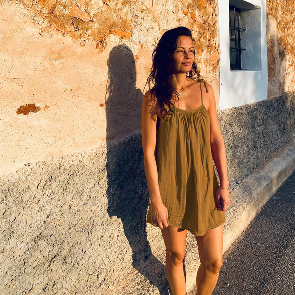 Mia Short Dress - Women - DS Double Saloo - S050 Antique Bronze