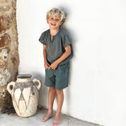 Nico Bermuda Shorts - Kids - TC Thai Cotton - S032 Ice Blue - n°74 E - Shop - 7400000136952