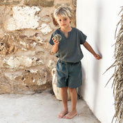 Nico Bermuda Shorts - Kids - TC Thai Cotton - S032 Ice Blue - n°74 E - Shop - 7400000136952