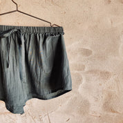 Noa Shorts - Women - HS Habotai Silk 40 - S021 Dark Green Grey - n°74 E - Shop - 7400000136670