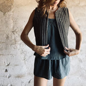 Nora Vest - Women - SV Silk Velvet - S045 Stone Grey - n°74 E - Shop - 7400000136698