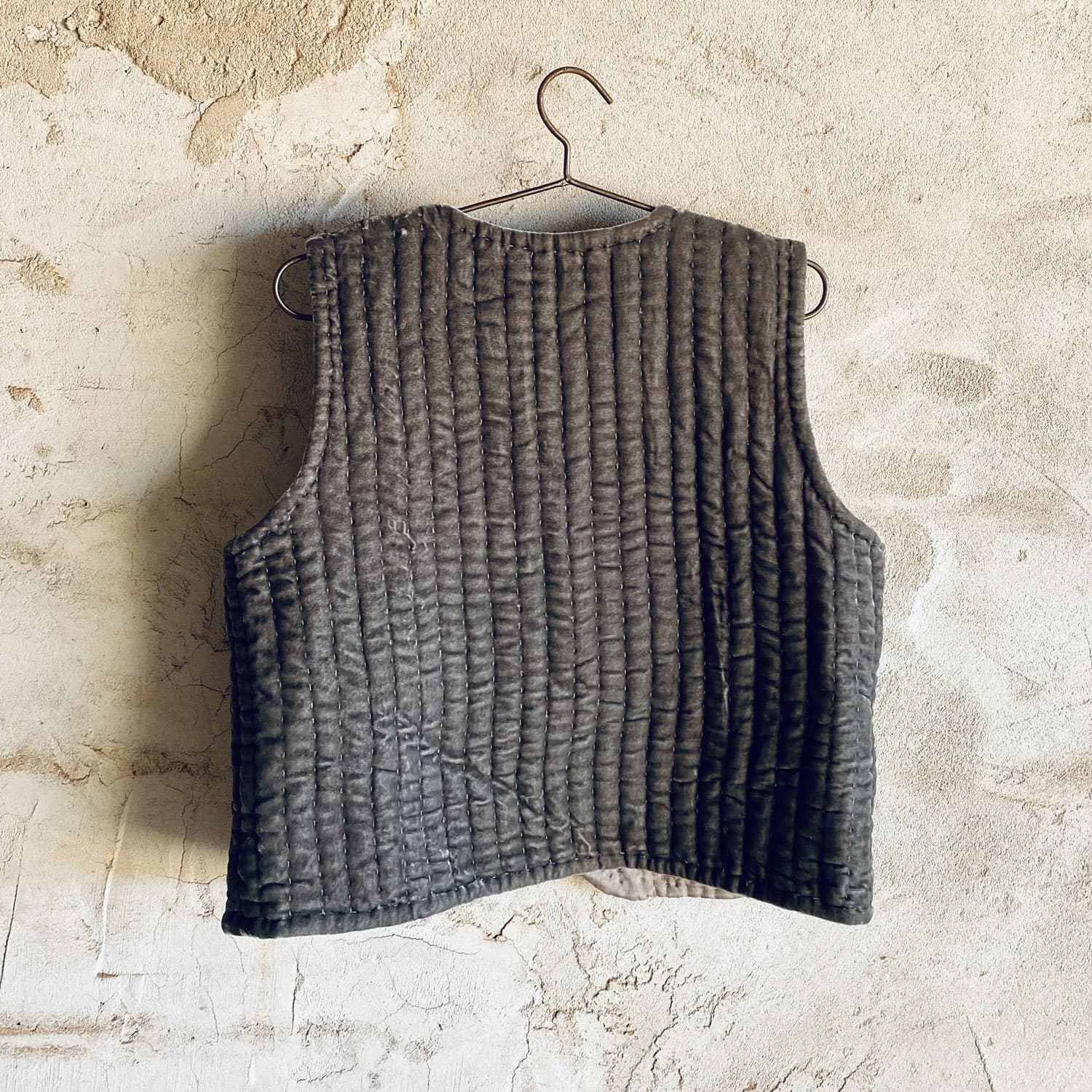 Nora Vest - Women - SV Silk Velvet - S045 Stone Grey - n°74 E - Shop - 7400000136698