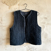 Nora Vest - Women - SV Silk Velvet - S055 Aegean Blue - n°74 E - Shop - 7400000136697