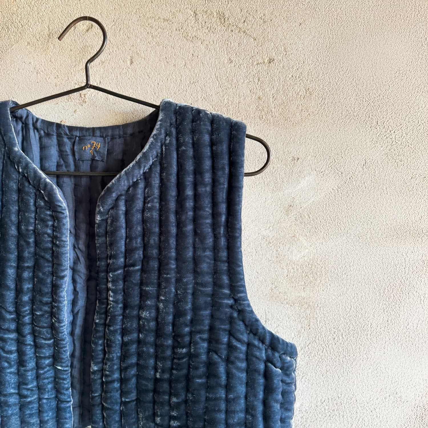 Nora Vest - Women - SV Silk Velvet - S055 Aegean Blue - n°74 E - Shop - 7400000136697