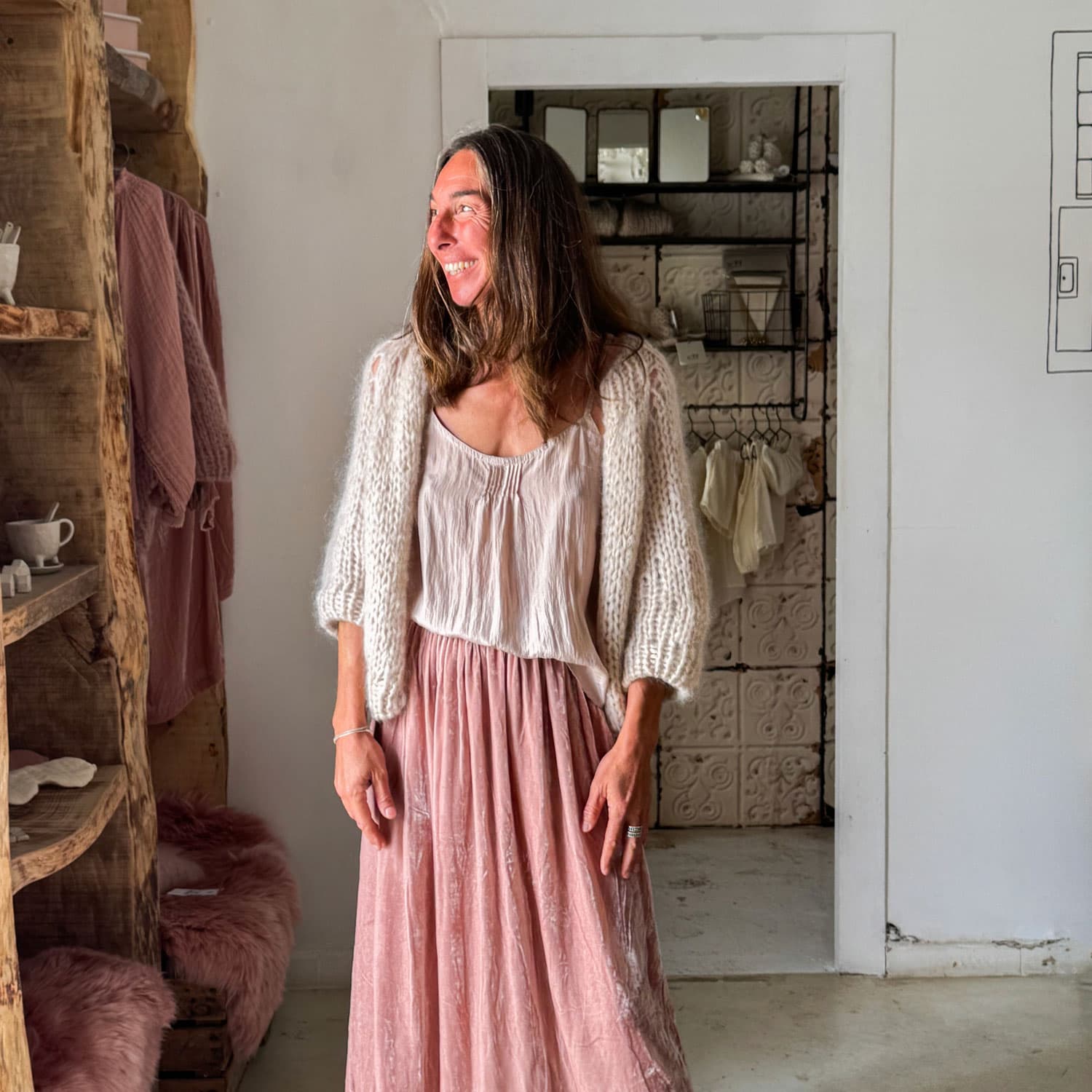 Paulina Vest - Women - MO Mohair - S018 Powder - n°74 E - Shop - 7400000135418