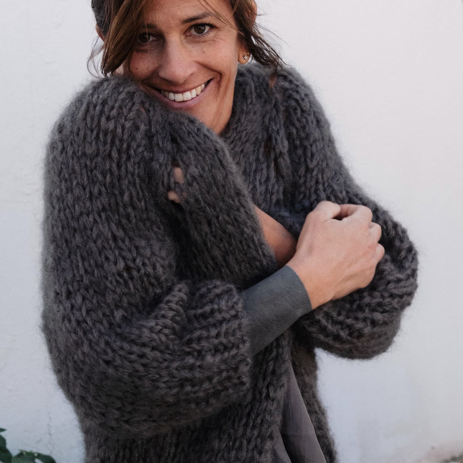 Paulina Vest - Women - MO Mohair - S045 Stone Grey - n°74 E - Shop - 7400000135866