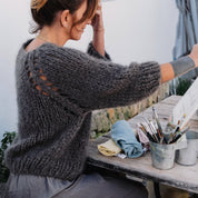 Paulina Vest  - Women - MO Mohair - S045 Stone Grey